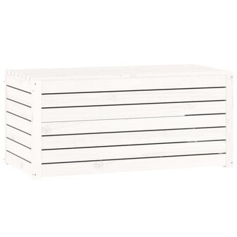 Tuinbox 101x50,5x46,5 cm massief grenenhout wit