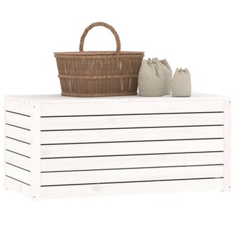 Tuinbox 101x50,5x46,5 cm massief grenenhout wit