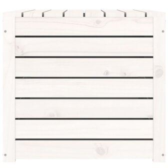 Tuinbox 101x50,5x46,5 cm massief grenenhout wit