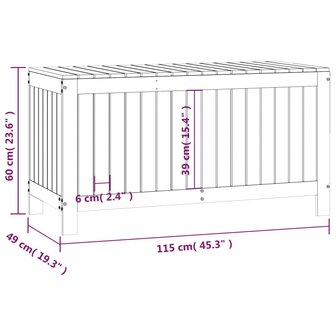 Tuinbox 115x49x60 cm massief grenenhout honingbruin