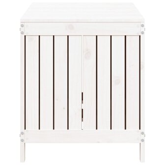 Tuinbox 121x55x64 cm massief grenenhout wit