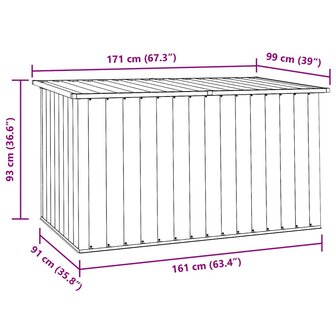 Tuinbox 171x99x93 cm antraciet