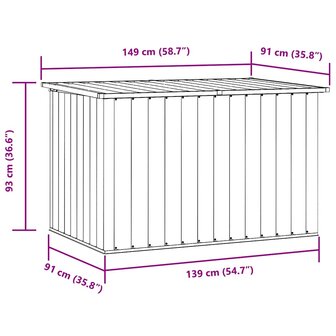 Tuinbox 149x99x93 cm antraciet