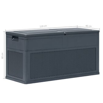 Opbergbox 320 L antraciet