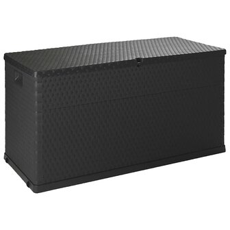 Tuinbox 120x56x63 cm polypropeen rattan antracietkleurig
