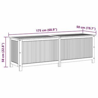 Tuinbox 175x50x58 cm massief acaciahout