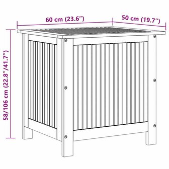 Tuinbox 60x50x58 cm massief acaciahout