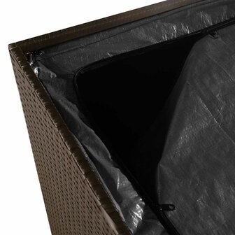 Tuinbox 220x50x58 cm poly rattan bruin