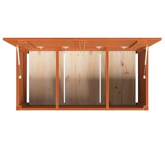 Tuinopslagdoos Wasbruin 101 x 50.5 x 46.5 cm Massief grenenhout