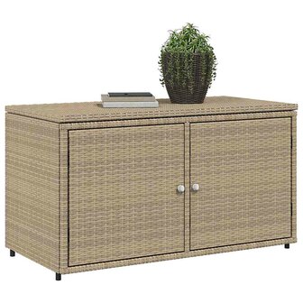 Tuinkast 110x55x60,5 cm poly rattan beige