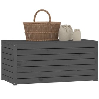 Tuinbox 101x50,5x46,5 cm massief grenenhout grijs