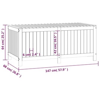 Tuinbox 147x68x64 cm massief grenenhout