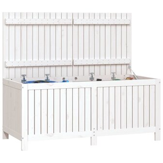 Tuinbox 147x68x64 cm massief grenenhout wit