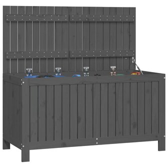Tuinbox 121x55x64 cm massief grenenhout grijs