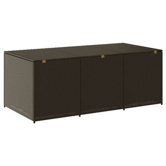 Tuinbox 180x90x70 cm poly rattan bruin