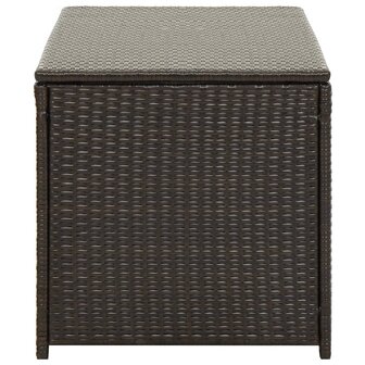 Tuinbox 100x50x50 cm poly rattan bruin