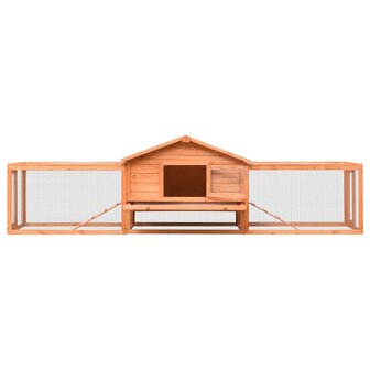 Konijnenhok 310x70x87 cm massief grenen- en vurenhout