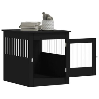 Hondenbench 64,5x80x71 cm bewerkt hout zwart