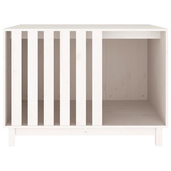 Hondenhok 100x70x72 cm massief grenenhout wit