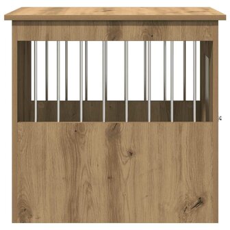 Hondenbench 45x62x59 cm bewerkt hout artisanaal eikenkleurig