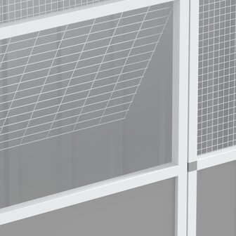 Vogelkooi 115x78x200 cm gegalvaniseerd staal grijs