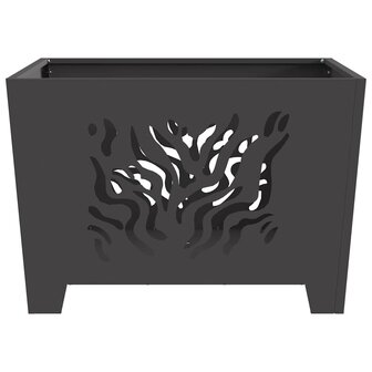Vuurkorf Zwart 60 x 60 x 40 cm Koudgewalst staal