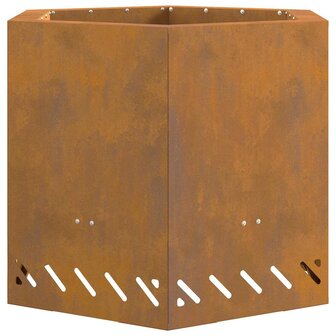 Vuurkorf Bruin 58 x 58 x 51 cm Cortenstaal