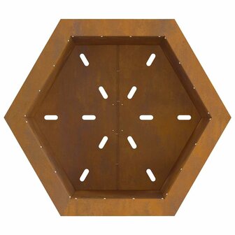 Vuurkorf Bruin 58 x 58 x 51 cm Cortenstaal