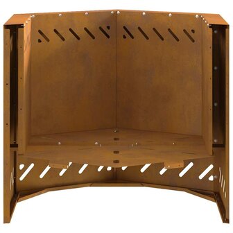 Vuurkorf Bruin 58 x 58 x 51 cm Cortenstaal