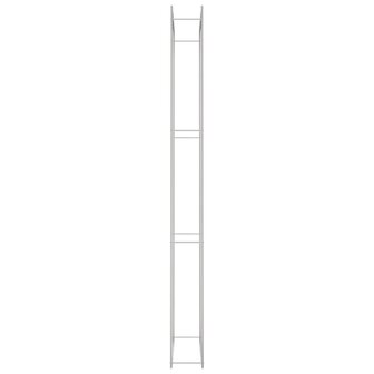 Haardhoutrek 110x28x312 cm roestvrij staal