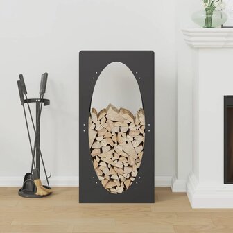 Brandhoutrek 50x23x100 cm koudgewalst staal zwart