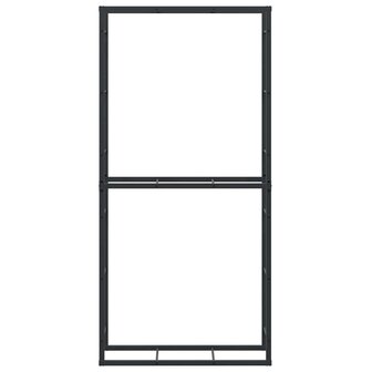 Haardhoutrek 100x30x209 cm staal zwart