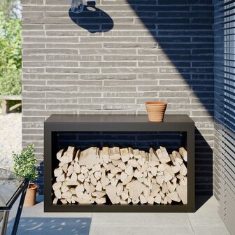 Haardhoutrek 100x40x60 cm staal zwart