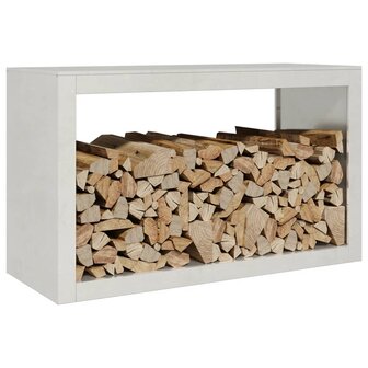 Haardhoutrek 100x40x60 cm roestvrij staal