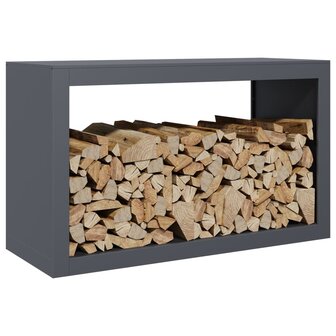 Haardhoutrek 100x40x60 cm staal antracietkleurig