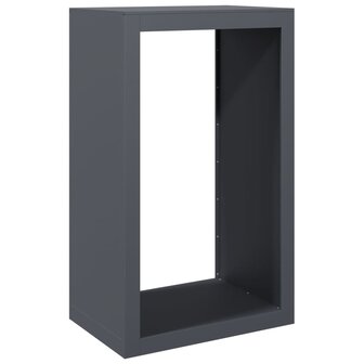 Haardhoutrek 60x40x100 cm staal antracietkleurig