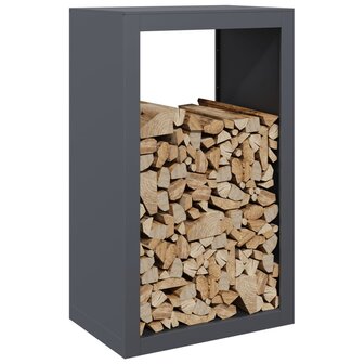 Haardhoutrek 60x40x100 cm staal antracietkleurig