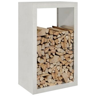 Haardhoutrek 60x40x100 cm roestvrij staal