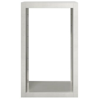 Haardhoutrek 60x40x100 cm roestvrij staal