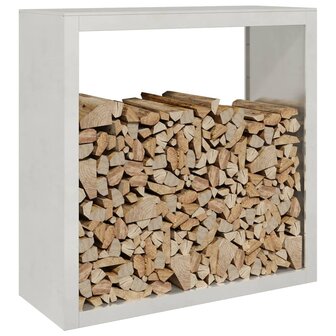 Haardhoutrek 100x40x100 cm roestvrij staal