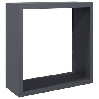 Haardhoutrek 100x40x100 cm staal antracietkleurig