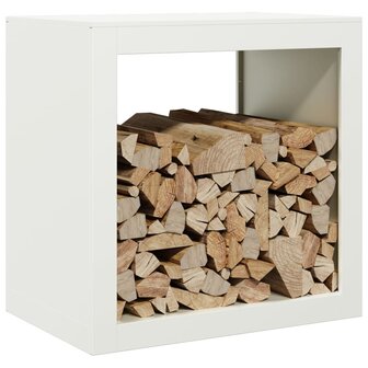 Haardhoutrek 60x40x60 cm staal wit