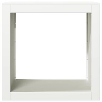Haardhoutrek 60x40x60 cm staal wit