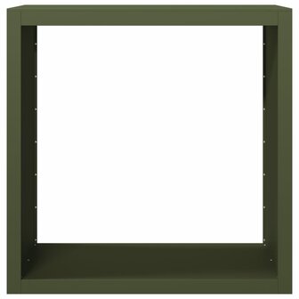 Haardhoutrek 100x40x100 cm staal groen
