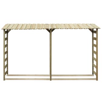 Haardhoutopslag dubbel 300x44x176 cm ge&iuml;mpregneerd grenenhout