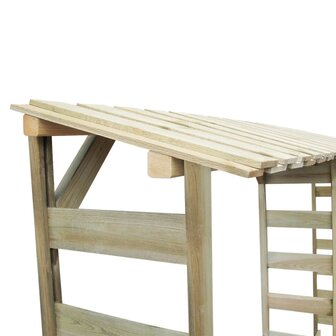 Haardhoutopslag dubbel 300x44x176 cm ge&iuml;mpregneerd grenenhout