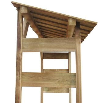 Haardhoutopslag 150x44x176 cm ge&iuml;mpregneerd grenenhout