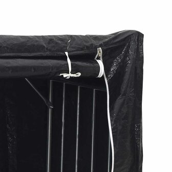 Haardhoutrek met regenhoes 200x100x200 cm gegalvaniseerd staal