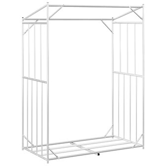 Haardhoutrek met regenhoes 150x80x200 cm gegalvaniseerd staal