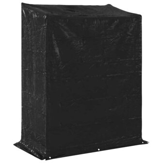 Haardhoutrek met regenhoes 150x80x200 cm gegalvaniseerd staal